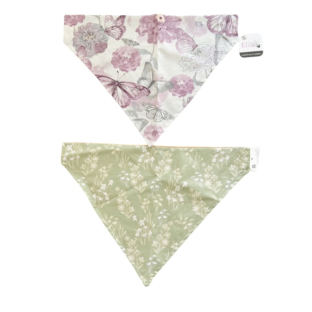 NWT Woah Ellie Reversible Collar Bandanas (Set of 2) - Size XL
